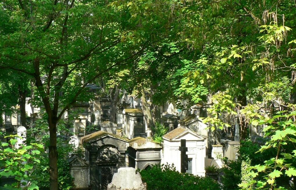 The Père Lachaise Cemetery in the outskirts of Paris.