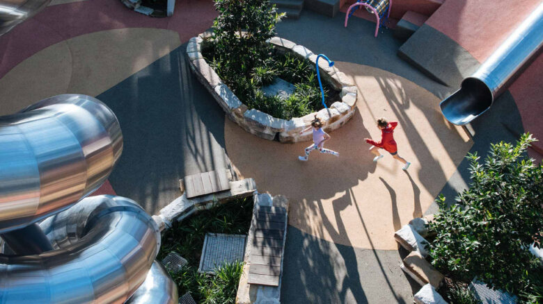 The playground has become the heart of the Newmarket redevelopment.